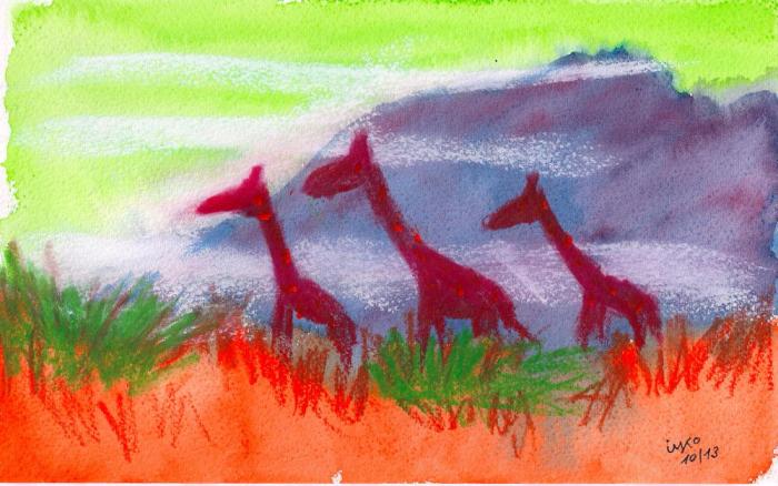 inspired by Franz Marc - artists giraffe #1