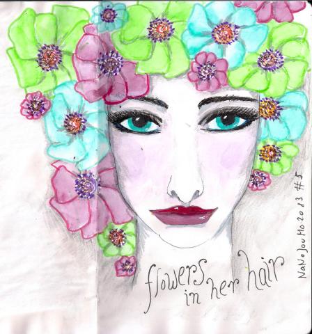 #5 flowers in her hair