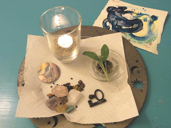 my "altar" for meditation and relaxing