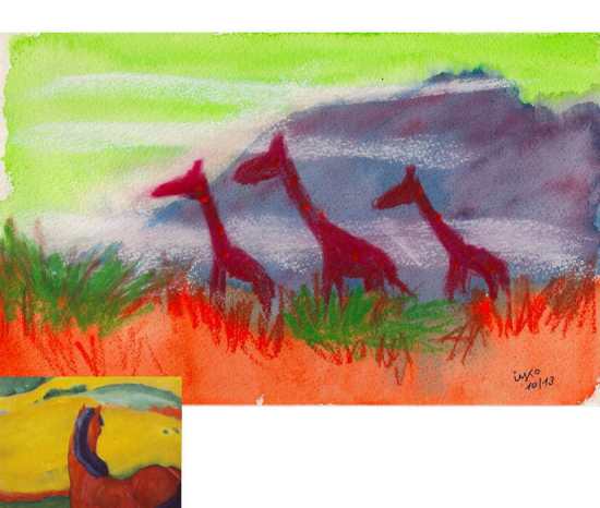 Oct famous artists giraffe #1 original und heist